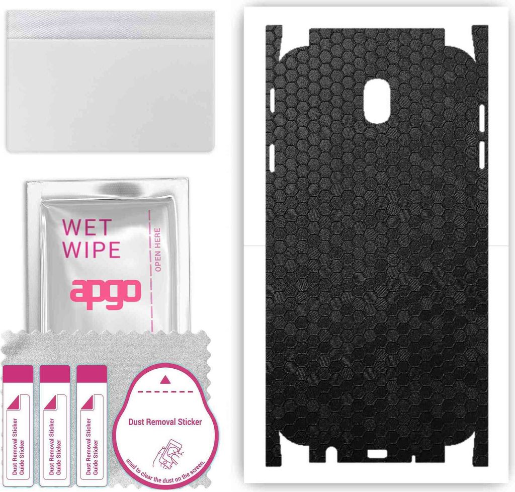 apgo Rückseite + Seiten Schutzfolie, Skin, kompatibel mit Samsung Galaxy J7 (2017), Hinten Displayschutzfolie aus Vinylfolie, kratzfest, einfache ...