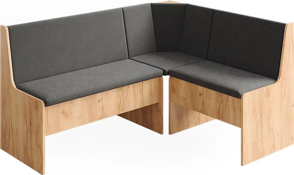 Banc d'angle Vicco Ramon Chêne de force doré 150x51cm avec rangement 59581
