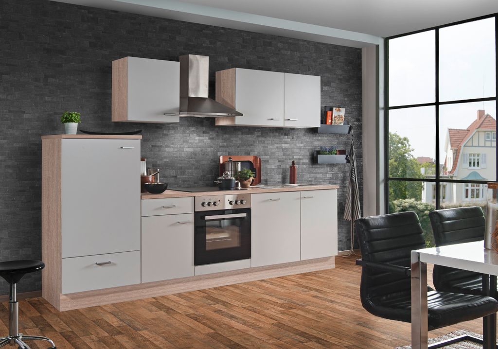 Küchenzeile mit Elektrogeräten Classic Weiß 280 cm Produktbild 