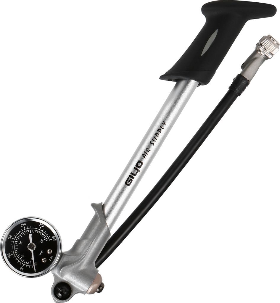 300PSI Vorderradgabel und Vorderradaufhaengungspumpe mit Manometer-Hochdruck-Stossdaempferpumpe mit Hebelverriegelung Schrader-Ventil Fahrrad-Lufts...