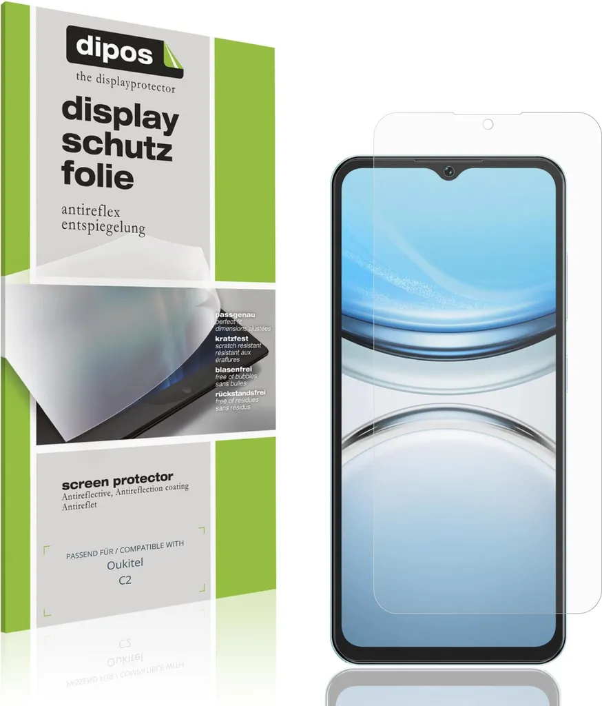 dipos I 2X Pellicola Protettiva Compatibile con Wiko Ozzy Pellicola di