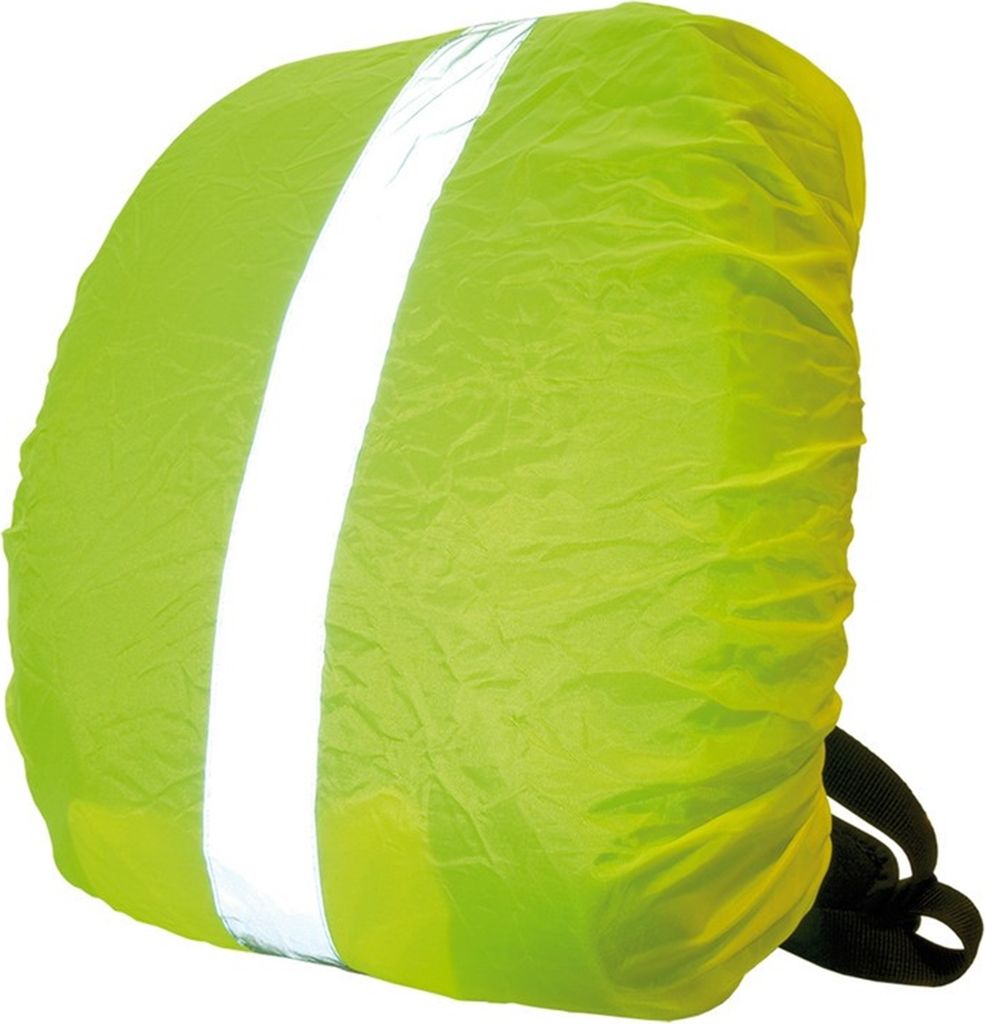 Wowow 010515B Rucksackhülle gelb, reflektierende Streifen mit Tasche, gelb