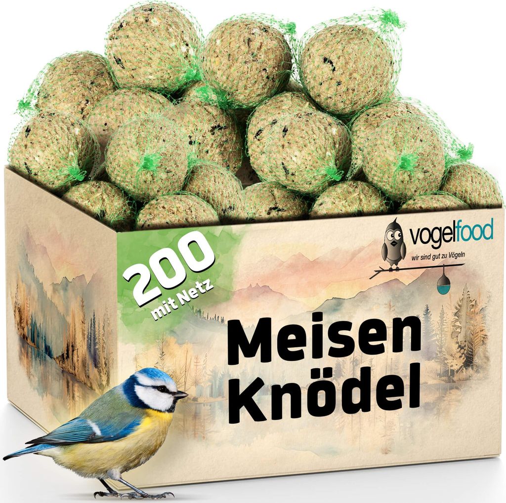 200 x 90 g Meisenknödel mit Netz Meisenfutter Vogelfutter Produktbild 