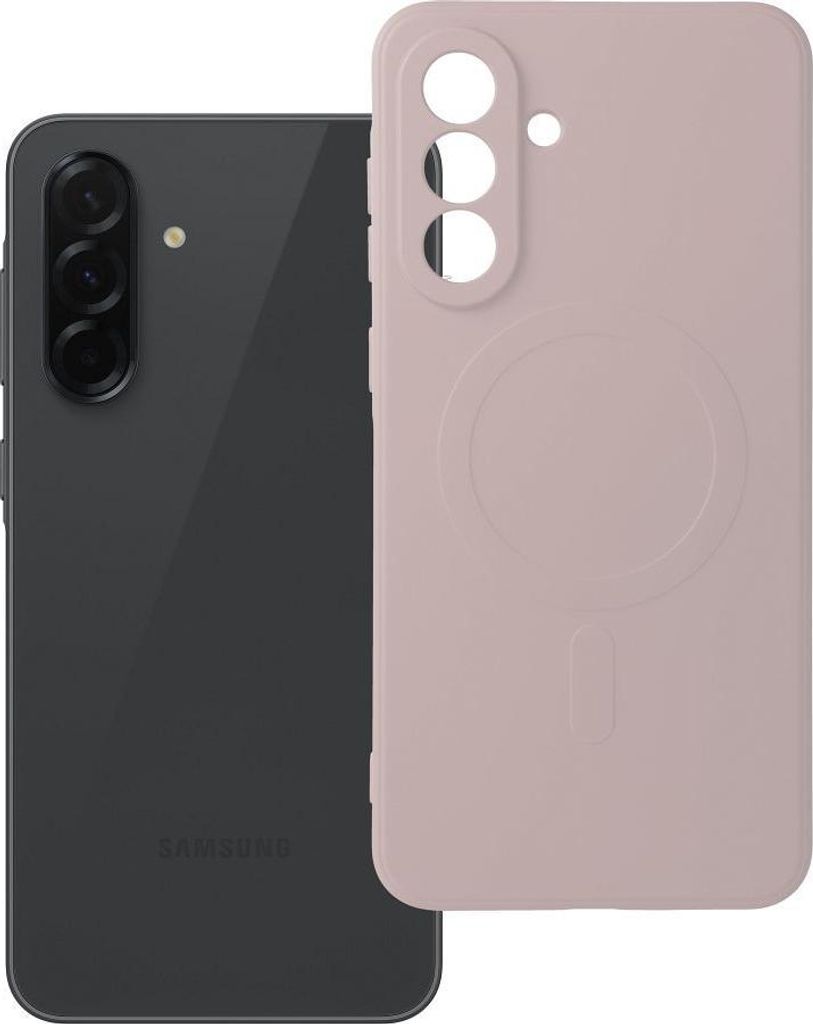 Case passend für Samsung A36 Silicone Mag Cover kompatibel mit MagSafe pink