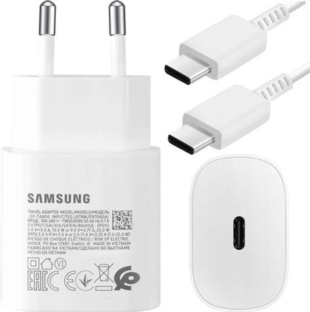 Originální síťová nabíječka USB-C Samsung 25 W + kabel Obrázek produktu 