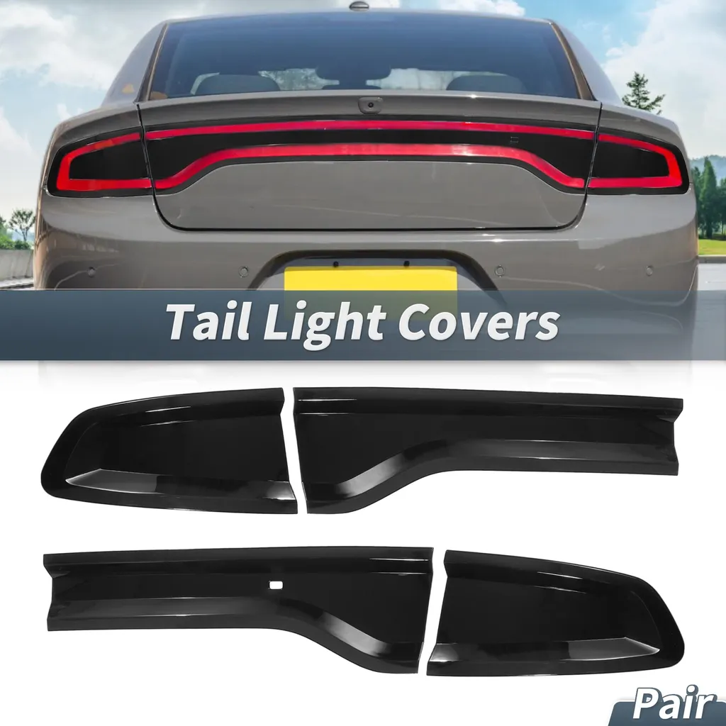 Cache Feu Arrière Dodge Charger 2015-2024 - ABS Résistant Noir Fumé Brillant