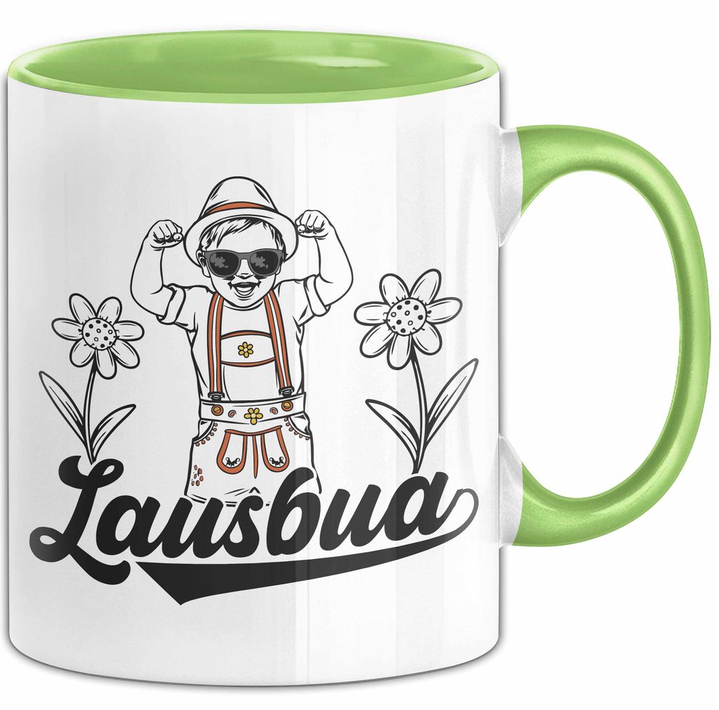 Lausbua Tasse Geschenk Oktober München Geschenkidee Becher (Grün)