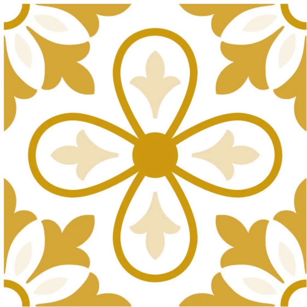 Mattonelle Adesive 15x15 Malaga Senape - 20 Stickers Facili