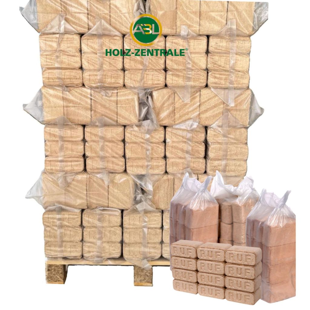 RUF BRIKETTS, 100% Buche – 960 kg Palette (96 Packengen je 10 kg) Hartholzbriketts – Kaminbriketts Ofenbriketts – für Kaminöfen, Brennhol...