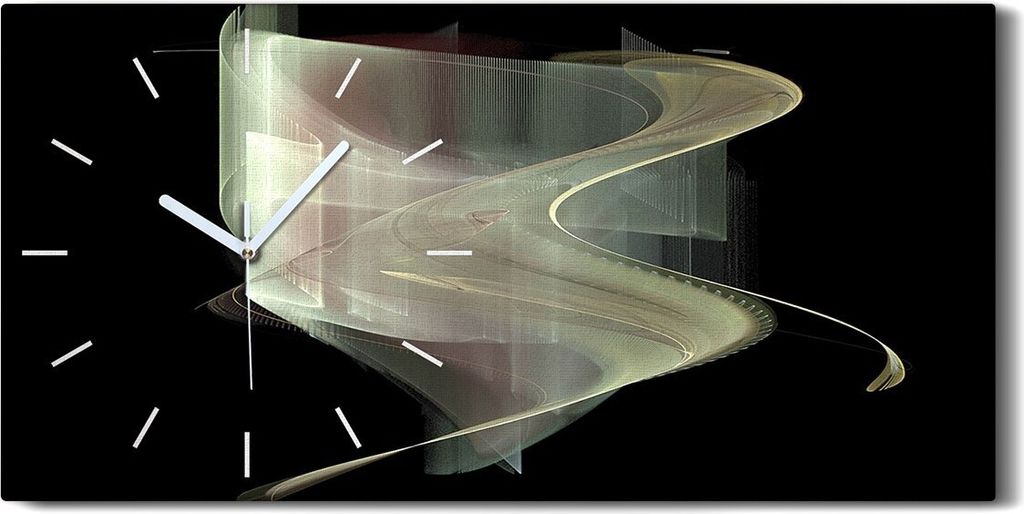 Wandbild Leinwand Bilder mit Uhr 60x30 digitales fraktales Kunst - weiße Hände