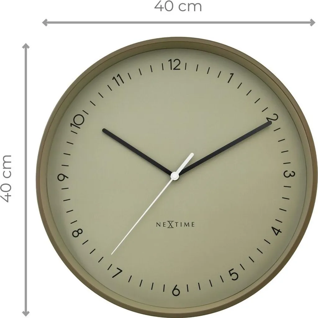 NeXtime 3543KI Berlin L Horloge Murale Verte 40cm Design Industriel