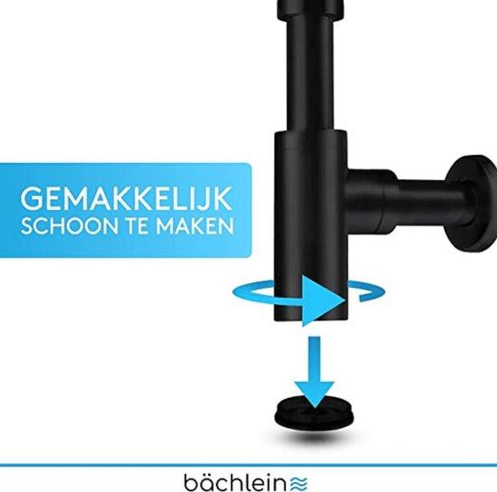 Flexibler Waschbecken Siphon, Chrom, 304-Stahl/Messing, 1 1/4 Zoll, 200 mm