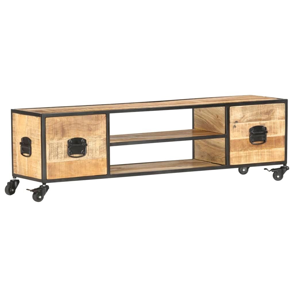 Möbel TV-Schrank 130x30x39 cm Massivholz Mango - TV-Lowboard 286377