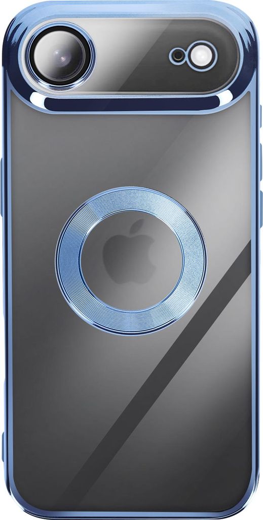 Avizar, iPhone Air Hülle weiches Silikon mit Chromrand, Hellblau