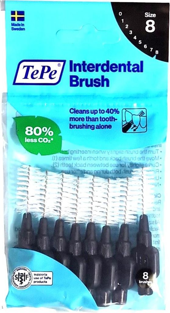 TePe | Interdentalbürsten 1,5mm - Schwarz - 8 Stück - Produktbild 