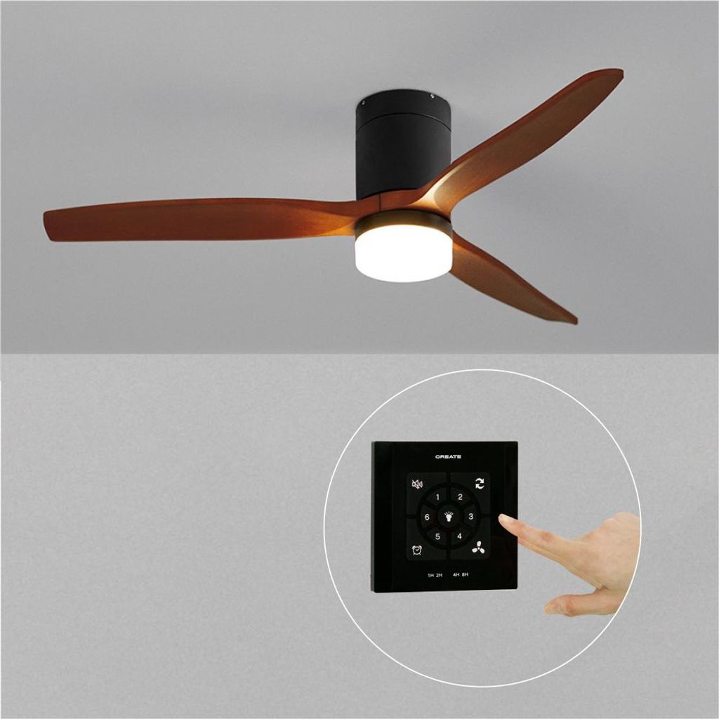 WIND CALM - Leiser Deckenventilator 40W mit technischen ABS-Blättern in verschiedenen Größen