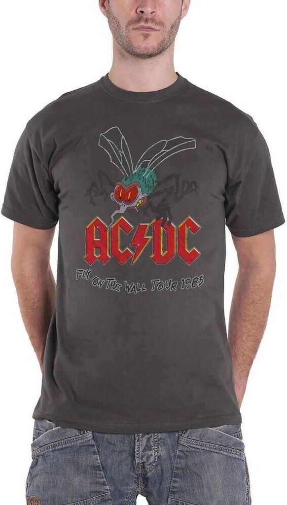 AC/DC - "Fly on the Wall" T-Shirt für Herren/Damen Uni RO1044 (S) (Anthrazit)