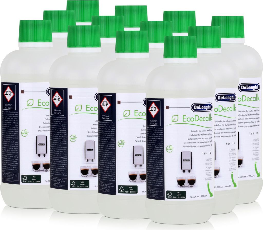 Delonghi EcoDecalk DLSC 500 Entkalker für Kaffeevollautomaten 500ml (12er Pack)