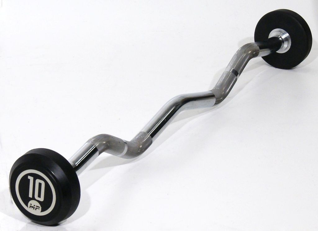 Muscle Power Curlstange Rubber 10 kg verchromt