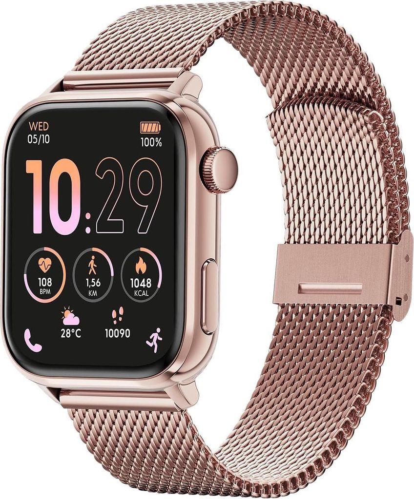 ICE-Watch Smart 3.0 1,78" AMOLED GPS Smartwatch mit Herzfrequenz, Musikplayer, IP68 wasserdicht, Bluetooth, moderner rechteckiger Display