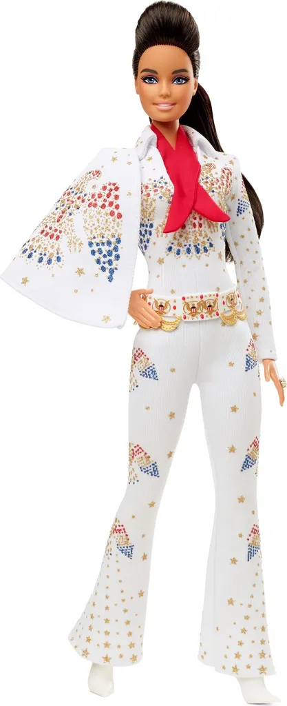Poupée Barbie Elvis Presley Signature pour Vitrine Collector sans Poussière