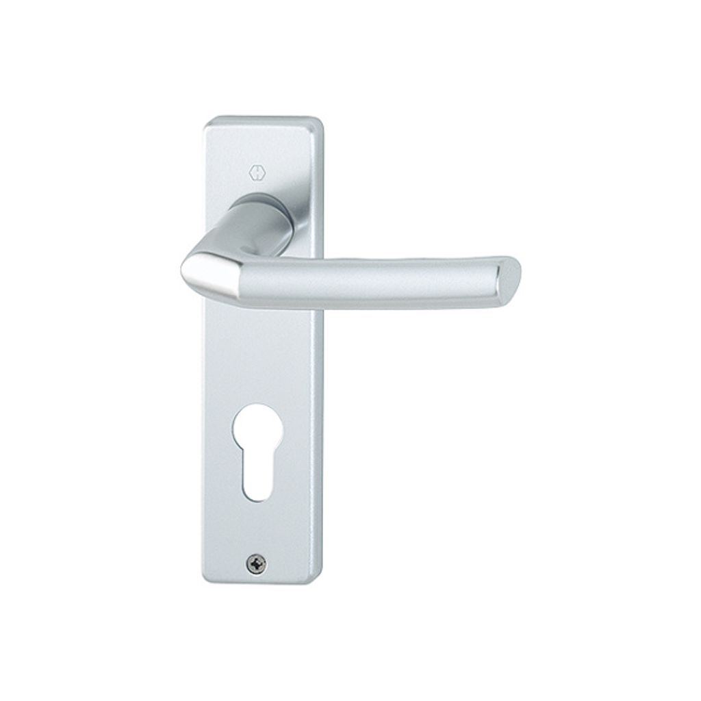 Hoppe Birmingham Kurzschildgarnitur F1 Aluminium Natur 1117/202KP, PZ Profilzylinder