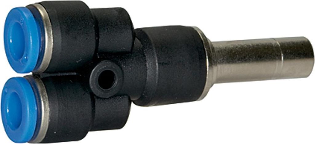 Riegler Y-Steckverbindung, Stecknippel 6 mm »Blaue Serie« mini, Schl.-Ø 4