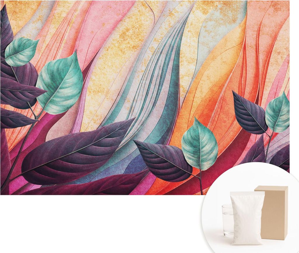 Fototapete - Wandbilder für Wohnzimmer - 104x70 cm - Dekorative Wandfolie - Modernes Design für Wanddekoration - Tapeten für Innenräume - Abstr...