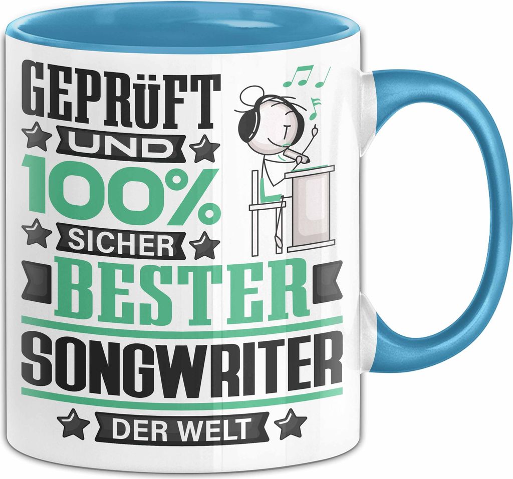 Songwriter Geschenk Lustiger Spruch für Songwriter Geschenkidee Bester Songwriter Der Welt (Blau)