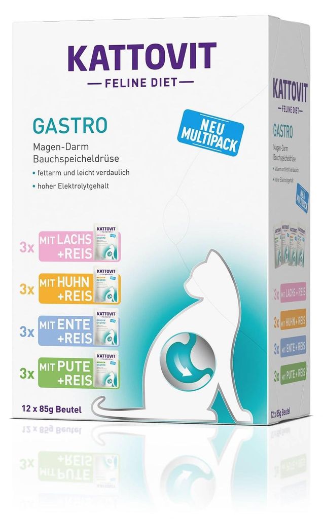 KATTOVIT Feline Diet Gastro - nassfutter für Katzen - 12 x Produktbild 