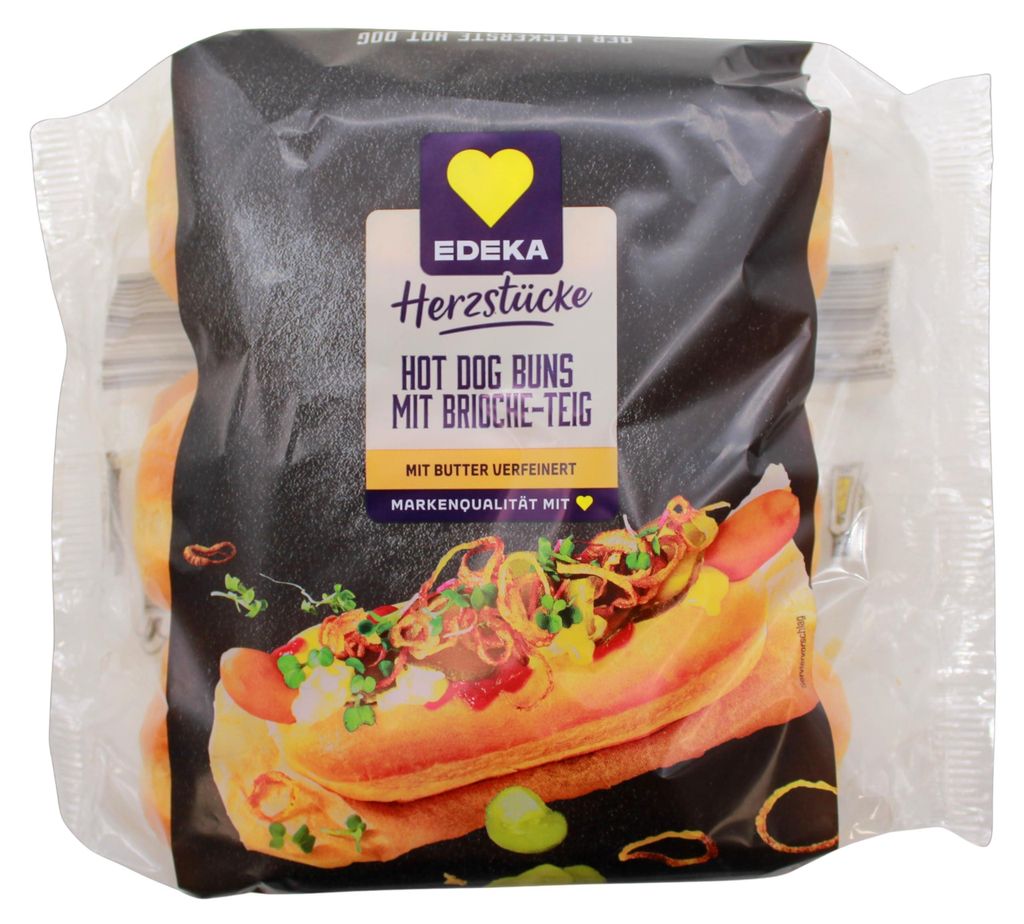 Herzstücke Hot Dog Buns mit Brioch-Teig, 6er Pack (6 x Produktbild 