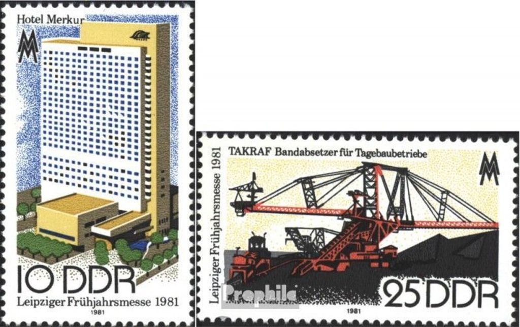 Briefmarken DDR 1981 Mi 2593-2594 (kompl.Ausgabe) Produktbild 
