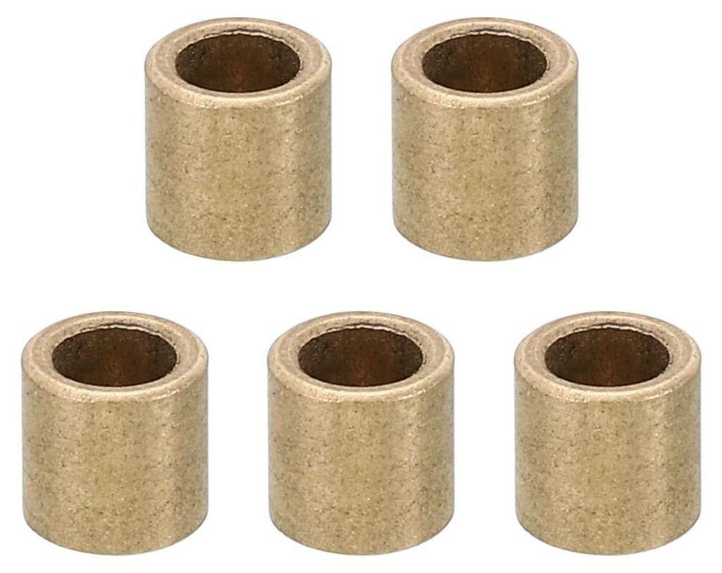 5 runde Messing-Abstandshalter, 4 mm Innendurchmesser x 6 mm Außendurchmesser x 6 mm Länge, schraubenlose Ringe für 5/32"- oder M4-Schrauben, Ru...
