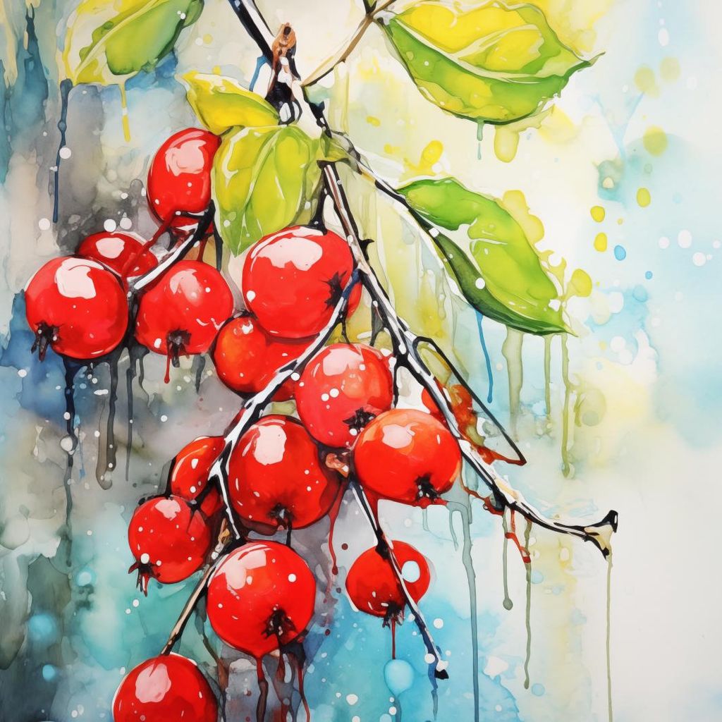 Plakat 30x30cm Symphonie der Blutigen Früchte
