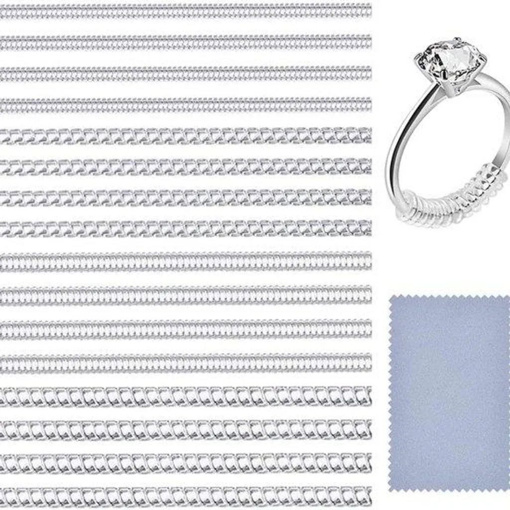 Réducteur de bague transparent réglable, 4 tailles, confort durable