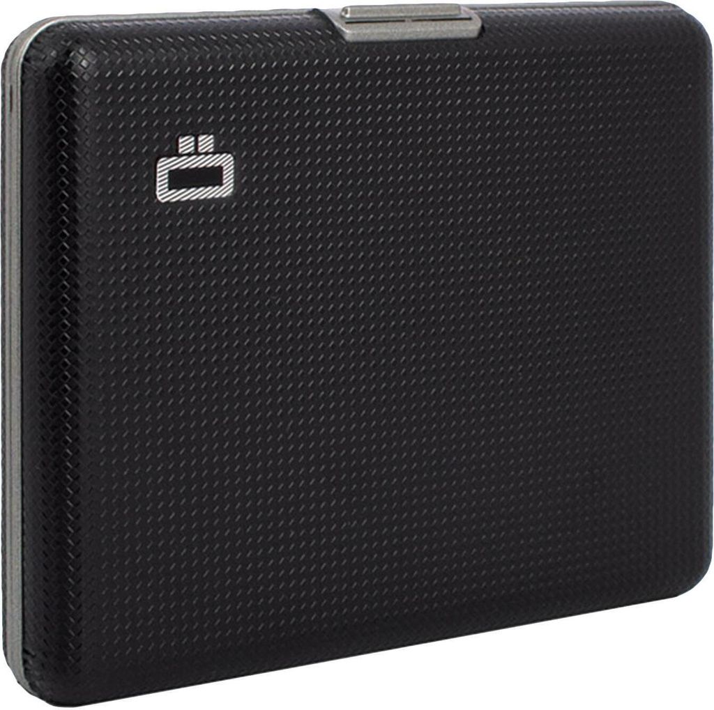 Ögon Big Stockholm Card Holder Kartenetui RFID-safe Simili Lozenge Leder Schwarz