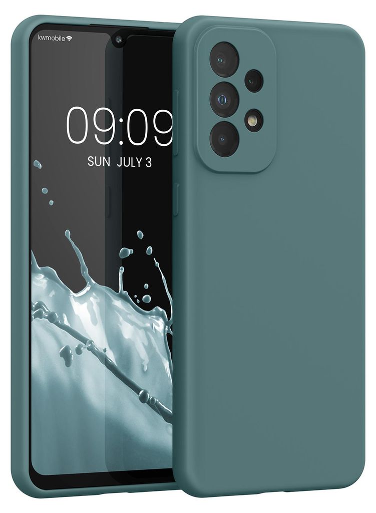 kwmobile Handyhülle für Samsung Galaxy A33 5G Hülle - Case Silikon - Kabelloses Laden - Schutzhülle Cover in Arctic Night
