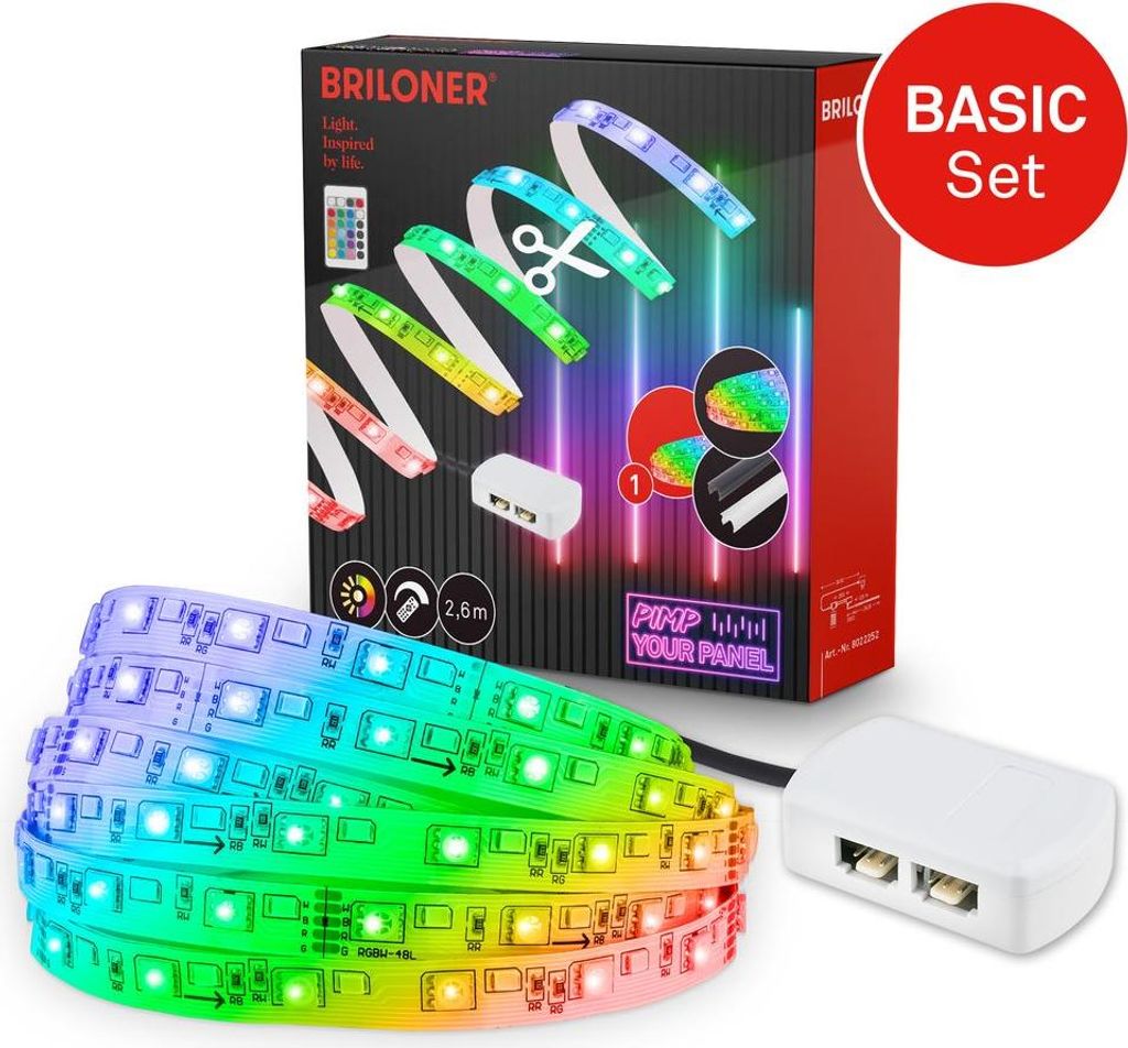 Briloner Pimp your Panel, set iniziale Striscia LED 2,6 m, Immagine del prodotto 