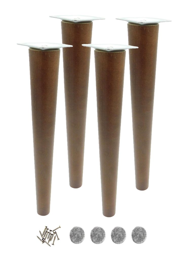 Dřevěné nohy pro nábytek 35 cm, buk mořené ořech, sada 4 ks Obrázek produktu 