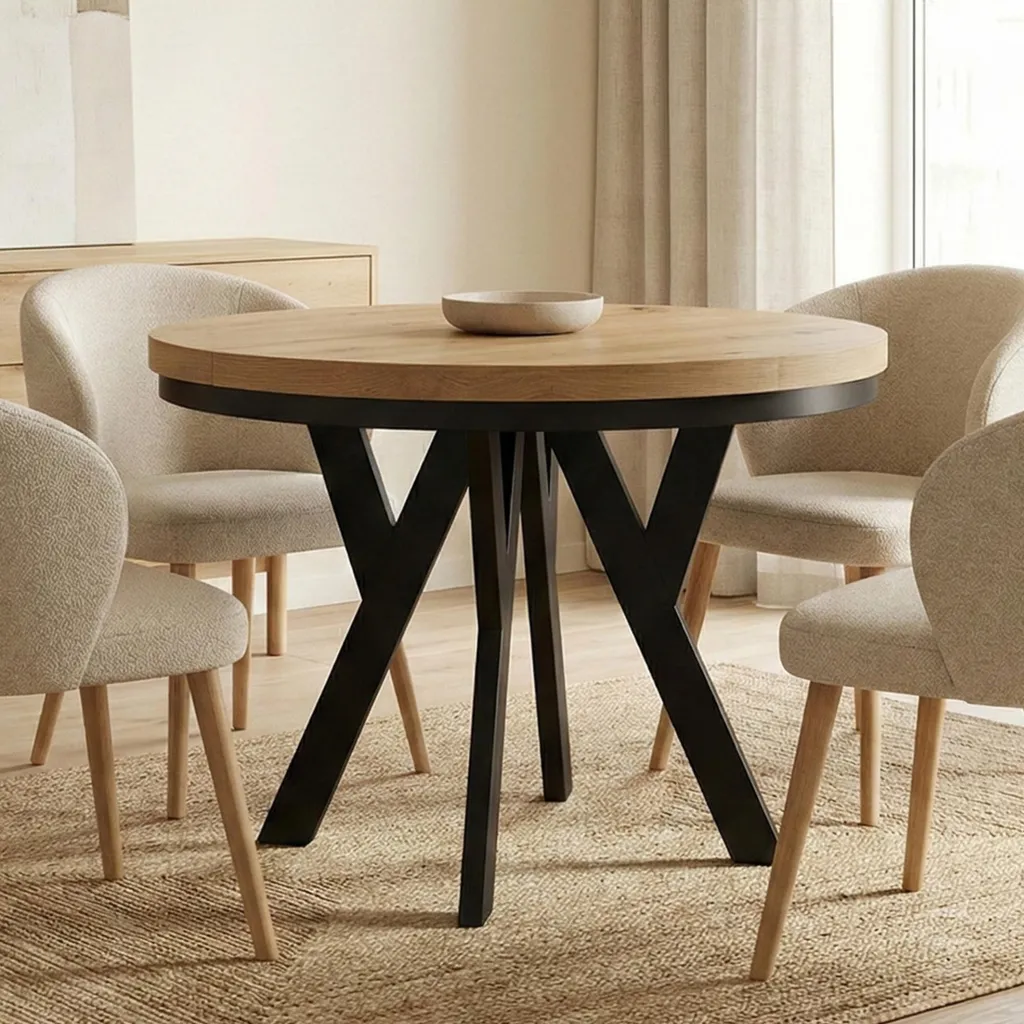 Petite table ronde extensible 90 cm PERO : gagnez de la place !