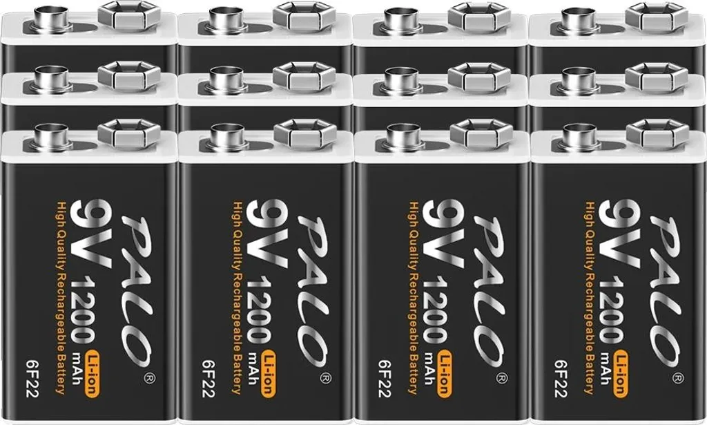 Batterie 9V Rechargeable pour Micro et Détecteur Fumée - Lot de 12 Li-ion