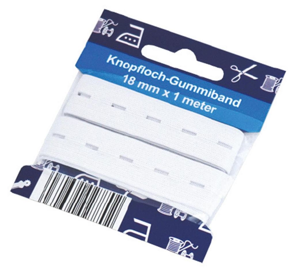 Flexibles Knopfgummi Band für Kleidung Nähen Basteln – Produktbild 