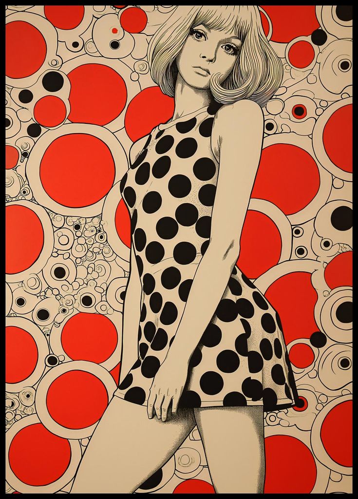 Plakat 64x90cm Rote Punkte