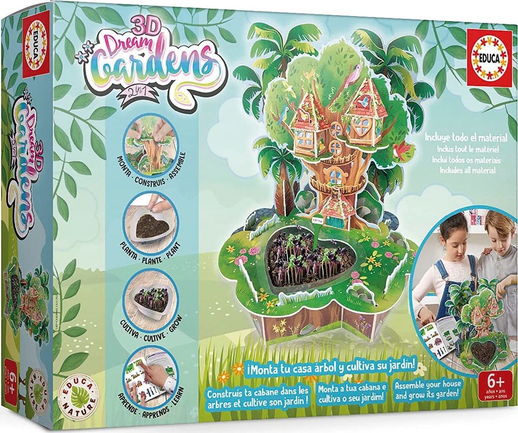 EDUCA 3D Dream Gardens Creative Set: 2in1 Baumhaus