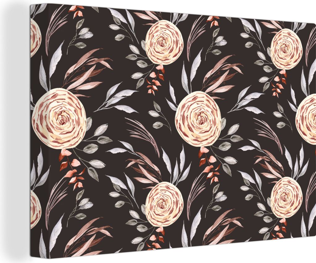 OneMillionCanvasses - Leinwandbilder - 150x100 cm, Rosen - Natur - Braun, Wandbilder Kunstdruck Wanddekoration