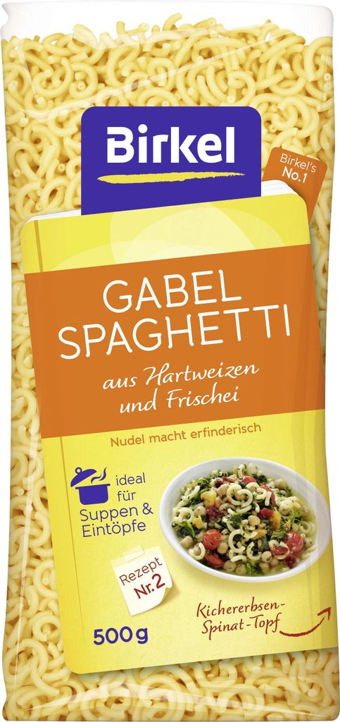 Birkel Teigwaren Nr. 1 Gabelspaghetti 500g Produktbild 
