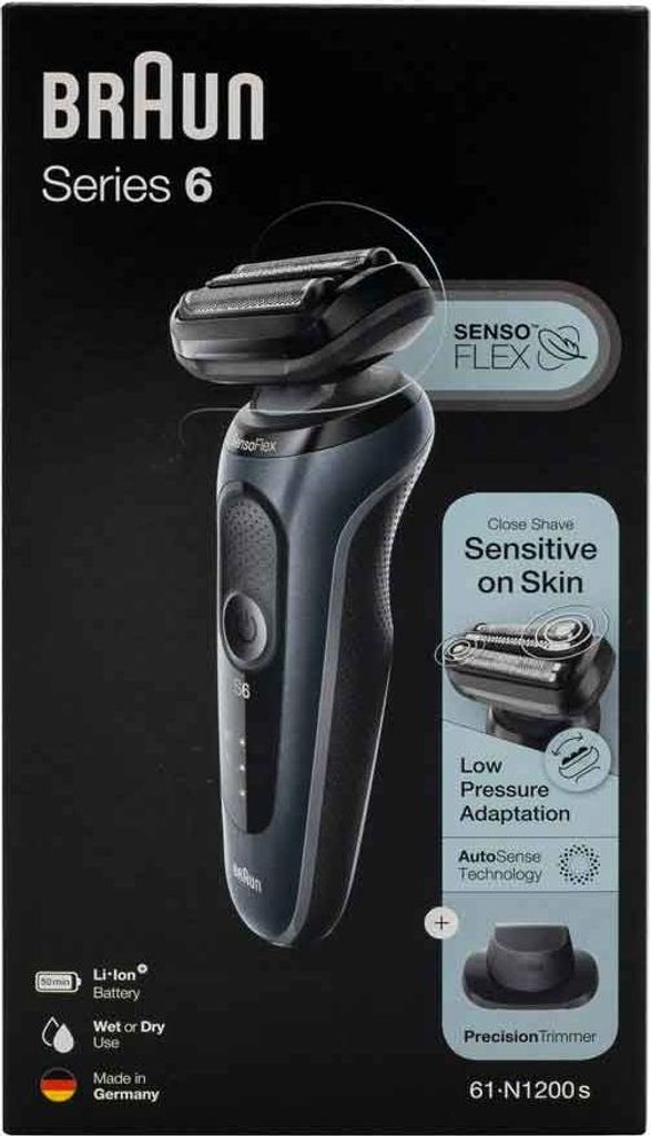 Braun Series 6 61-N1200s, Folienschaber, Schwarz, Produktbild 