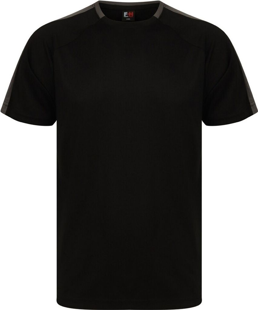 Finden and Hales Uni Team T-Shirt PC4027 (L) (Schwarz/Dunkelgrau)