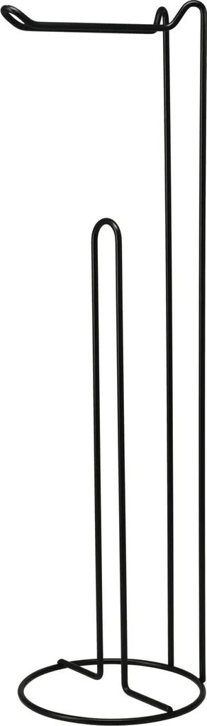 Portarotolo Carta Igienica da Terra Nero 54cm - Design Moderno e Stabile