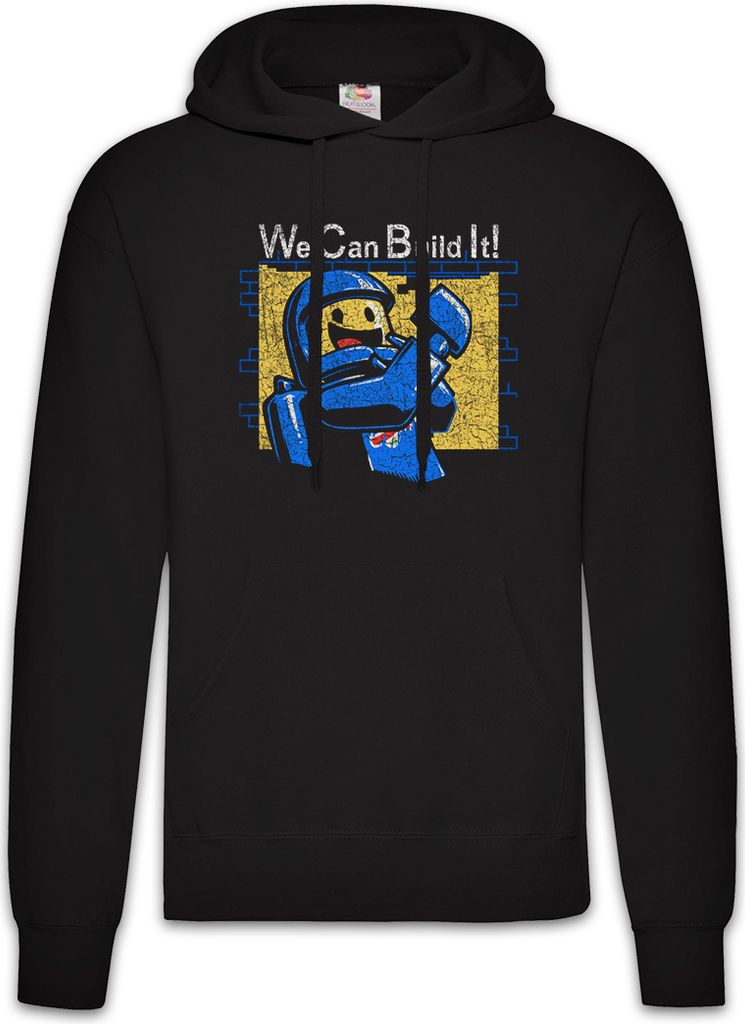 Urban Backwoods We Can Build It, Herren Hoodie, Farbe: Schwarz, Größe: 5XL